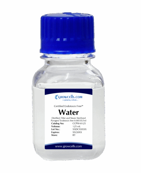 Certified Pyrogen/Endotoxin Free Water, Cell Culture Grade