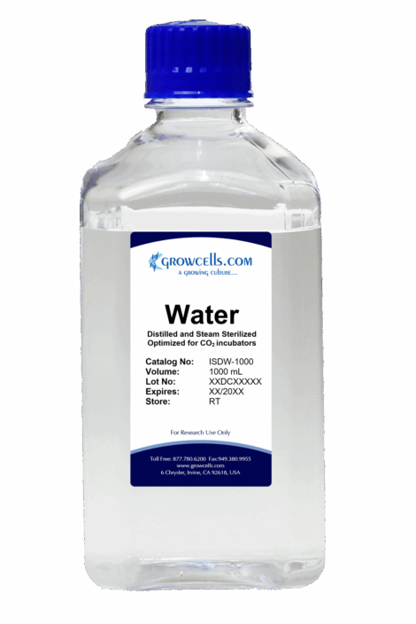 Water, Optimized for CO2 Incubators