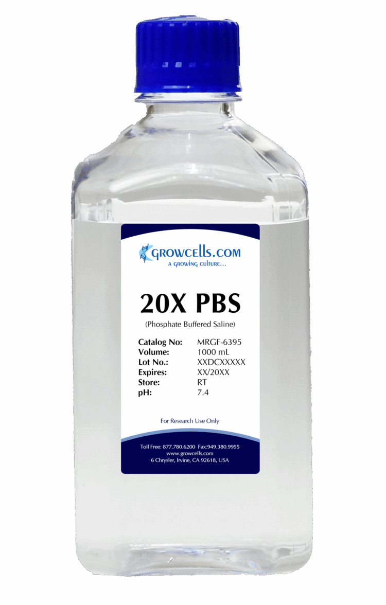 20X PBS (Phosphate Buffered Saline) pH 7.4